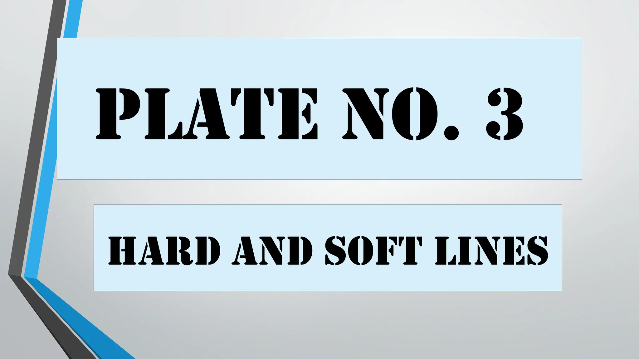 PLATE NO. 3
Hard and soft lines
 