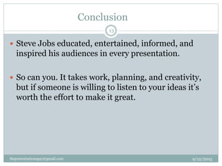 Presentation lessons you can learn from Steve Jobs