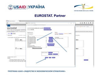 ПРОГРАМА USAID «ЛИДЕРСТВО В ЭКОНОМИЧЕСКОМ УПРАВЛЕНИИ»
EUROSTAT. Partner
 