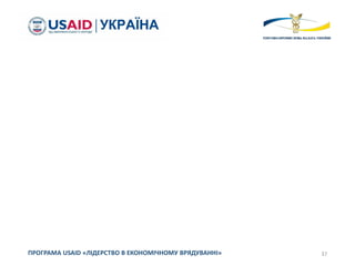 37ПРОГРАМА USAID «ЛІДЕРСТВО В ЕКОНОМІЧНОМУ ВРЯДУВАННІ»
 