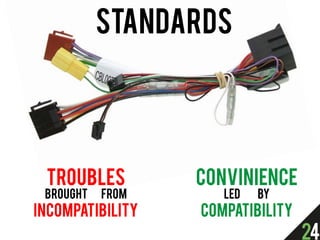 Standards




 troubles         Convinience
 brought   from      Led   BY
incompatibility   compatibility
                ...