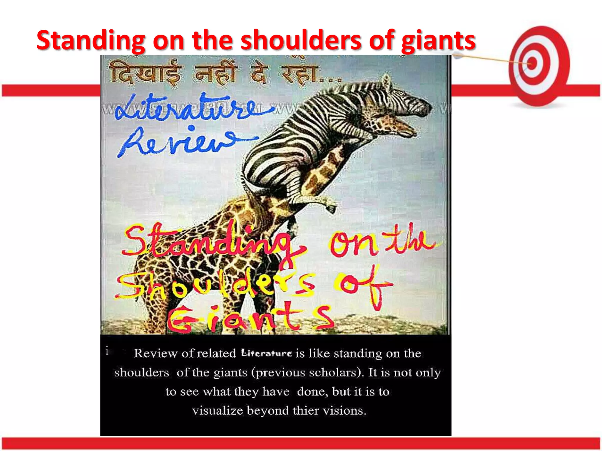 Standing on the shoulders of giants
 