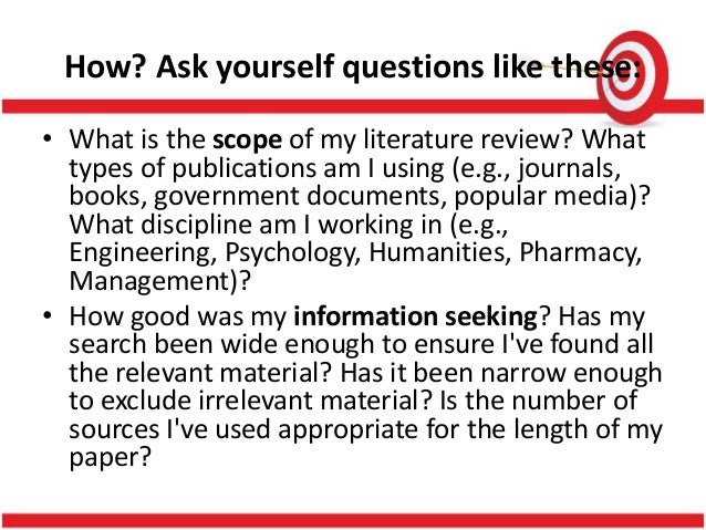 what are the main source of information for literature review