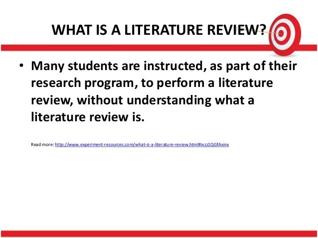 Read a literature review