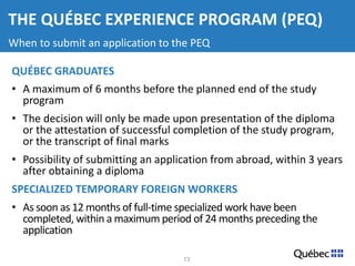 Presentation living quebecafterstudies | PDF