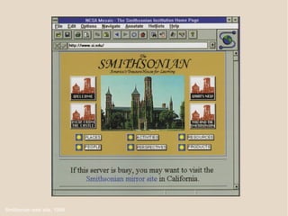 Smithonian web site, 1994
 