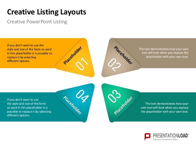 Creative Listing PPT Slide Template