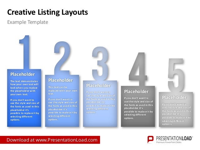 Creative Listing PPT Slide Template