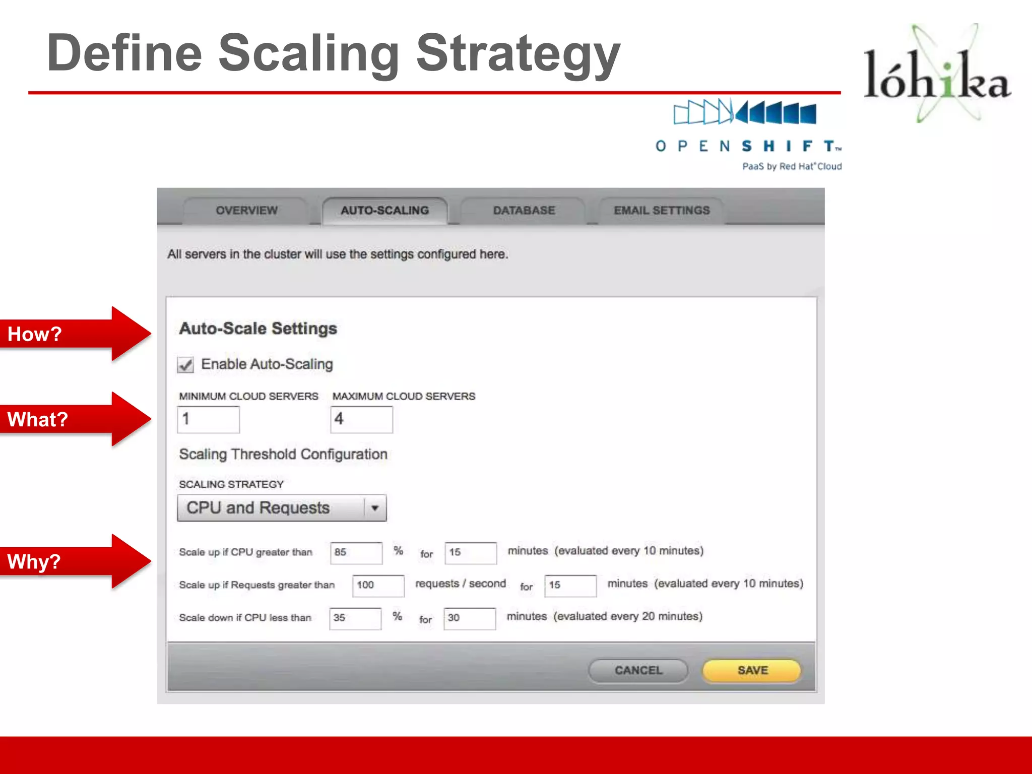 Define Scaling Strategy




How?



What?




Why?
 