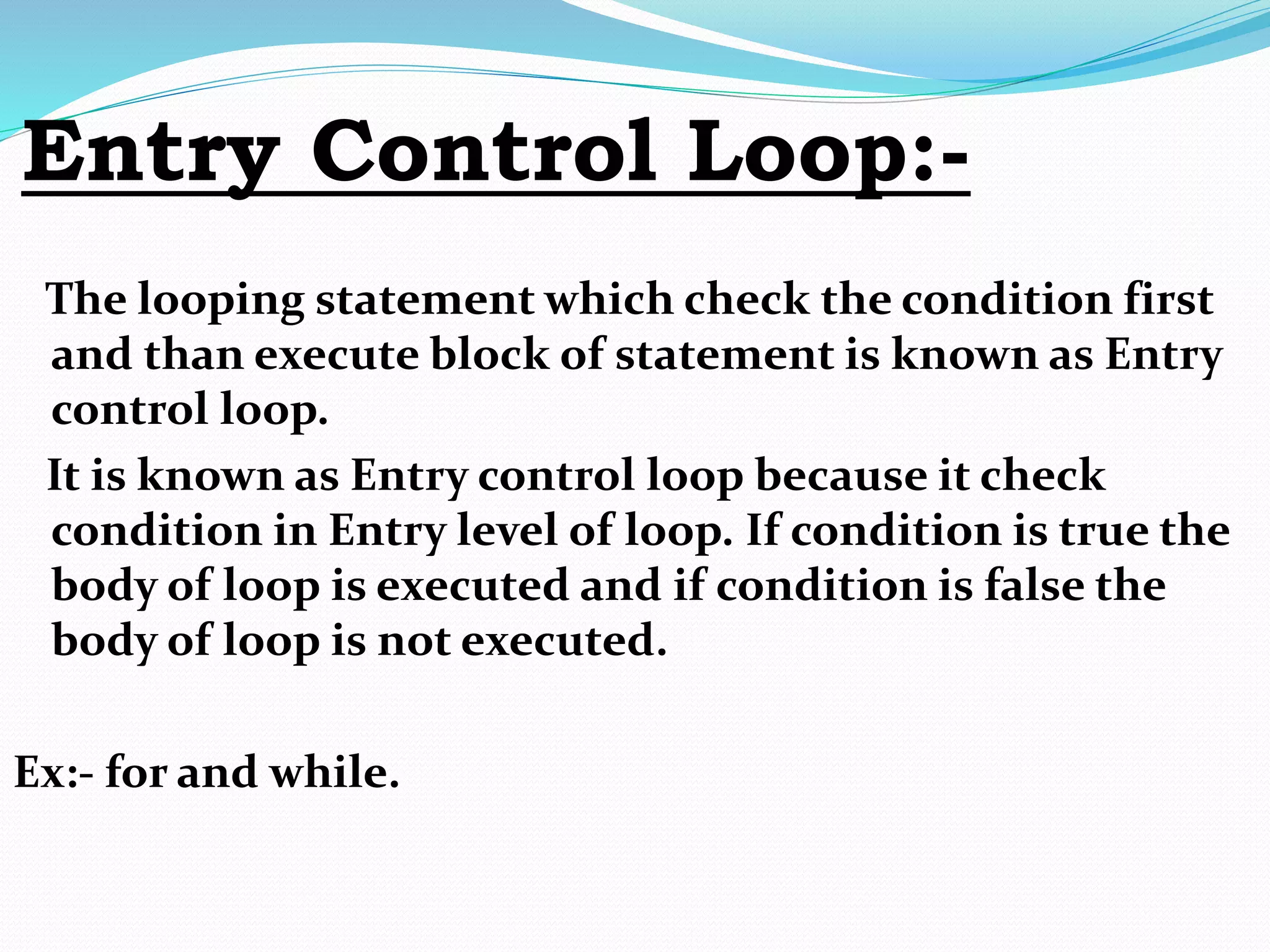 Looping Statement And Flow Chart | PPT