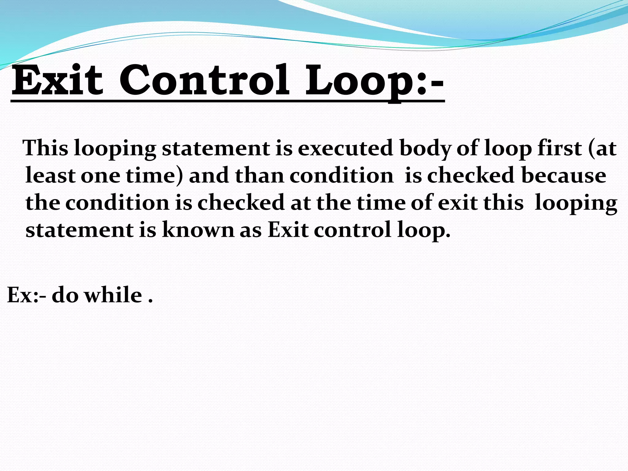 Looping Statement And Flow Chart | PPT