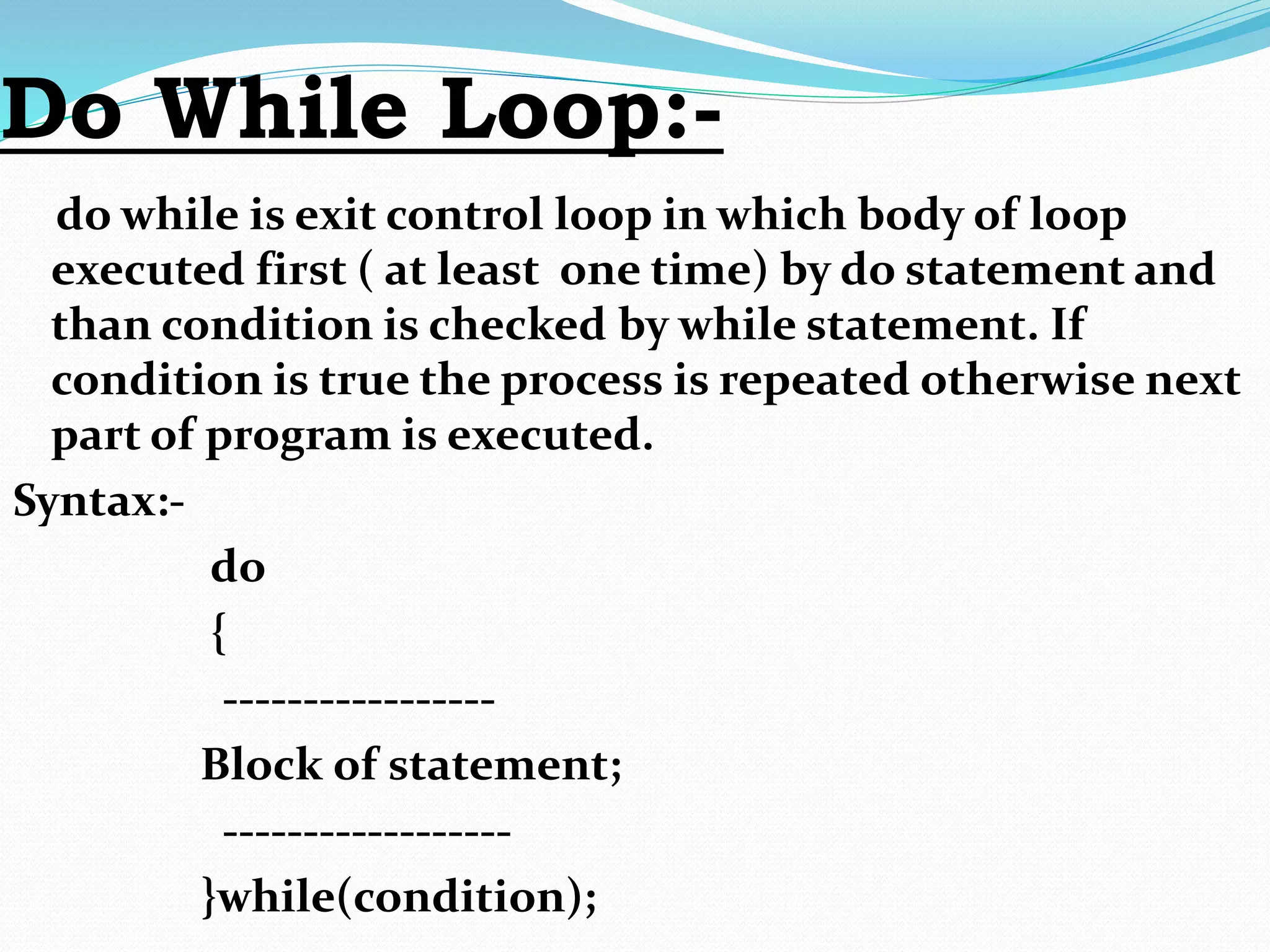 Looping Statement And Flow Chart | PPT