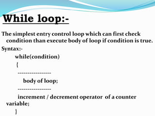 Looping Statement And Flow Chart | PPT image.