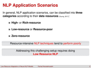 Low Resource Adaptation of Neural NLP Models | PDF