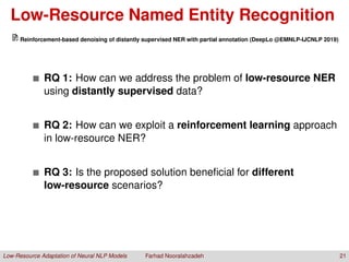 Low Resource Adaptation of Neural NLP Models | PDF