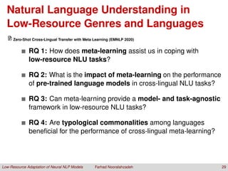 Low Resource Adaptation of Neural NLP Models | PDF