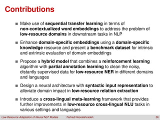Low Resource Adaptation of Neural NLP Models | PDF