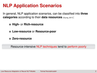 Low Resource Adaptation of Neural NLP Models | PDF