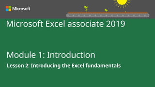 Microsoft Excel Associate Example.pdf Presentation_M1_L2_Microsoft Excel 2019 Excel Fundamentals | PPTX