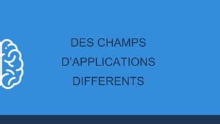 DES CHAMPS
D’APPLICATIONS
DIFFERENTS
 