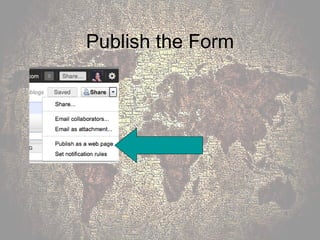 Publish the Form 