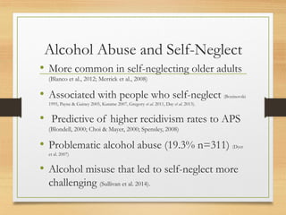 Mental Health & Well Being of Older People : Self Neglect | PDF
