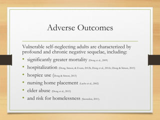 Mental Health & Well Being of Older People : Self Neglect | PDF