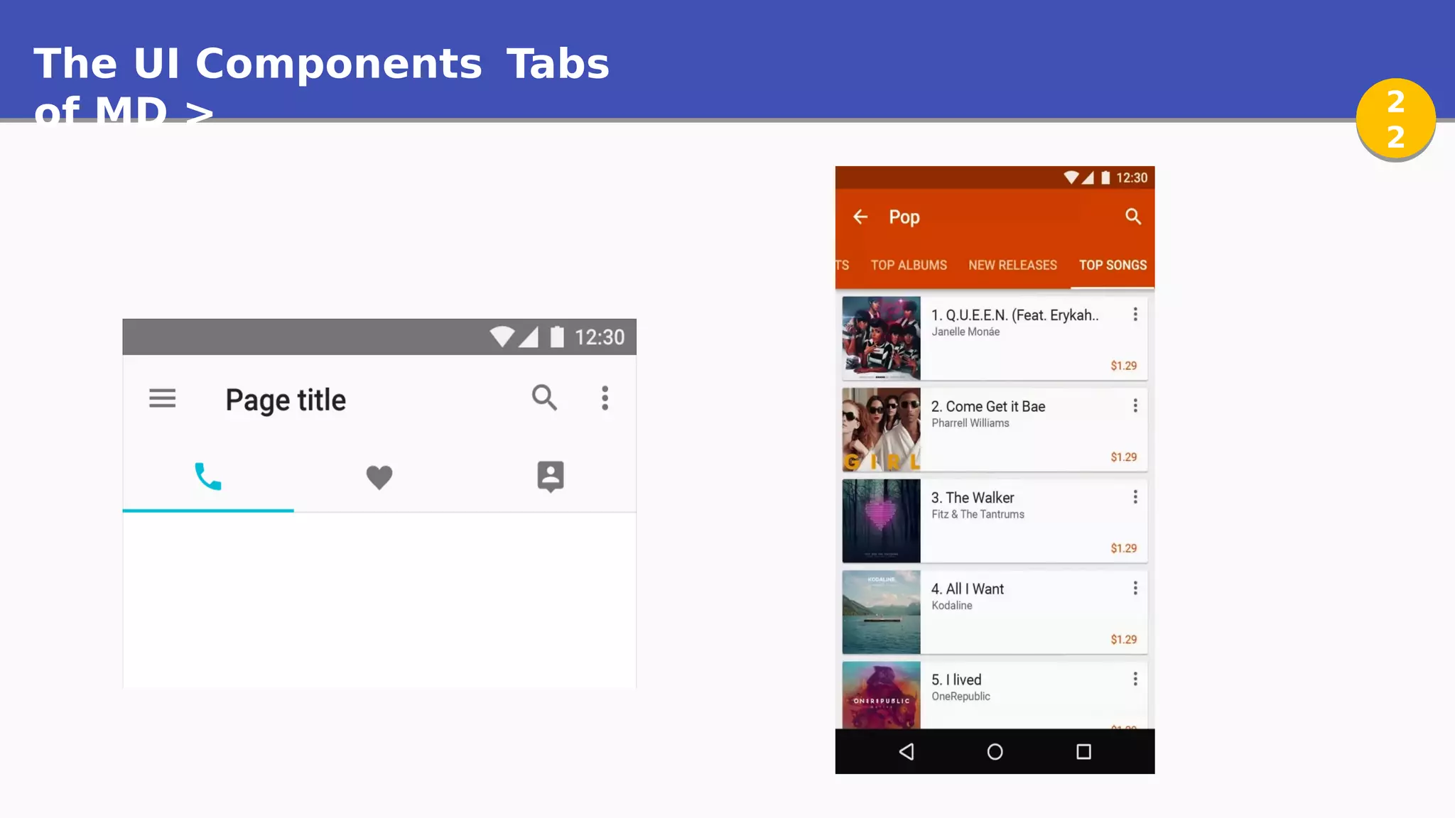 The UI Components
of MD >
Tabs
2
2
2
2
 