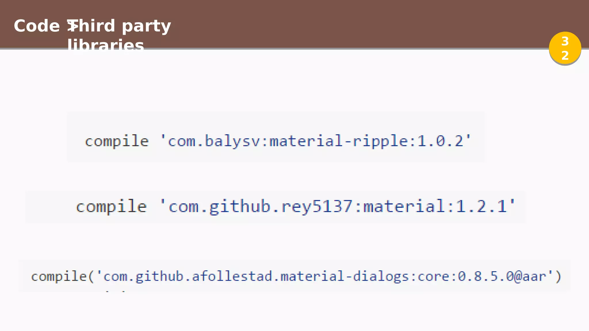 Code >Third party
libraries 3
2
3
2
 
