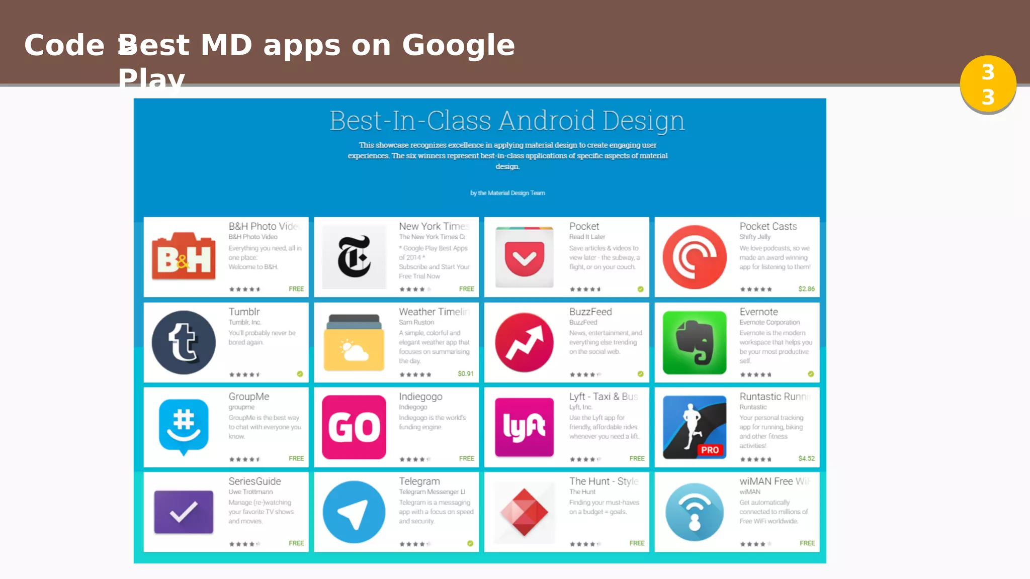 Code >Best MD apps on Google
Play 3
3
3
3
 