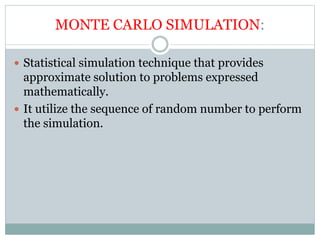 Monte Carlo Simulation | PPTX