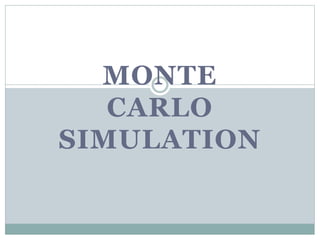 MONTE
CARLO
SIMULATION
 