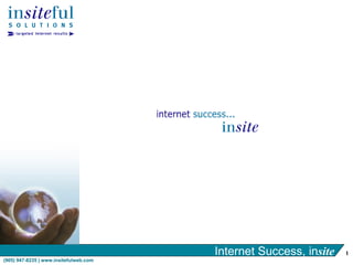 (905) 947-8235 | www.insitefulweb.com   Internet Success, in site 
