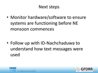 Management requires measurement: Reducing flood damage by improving response time