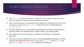 Medical bacteriology Rickettsiaceae SlideShare | PPTX