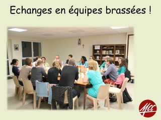 Echanges en équipes brassées !
 