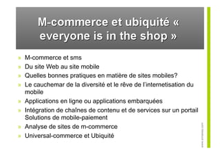 Formation au Mobile Commerce (m-commerce)