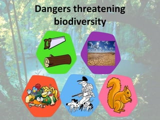 Dangers threatening
biodiversity
 