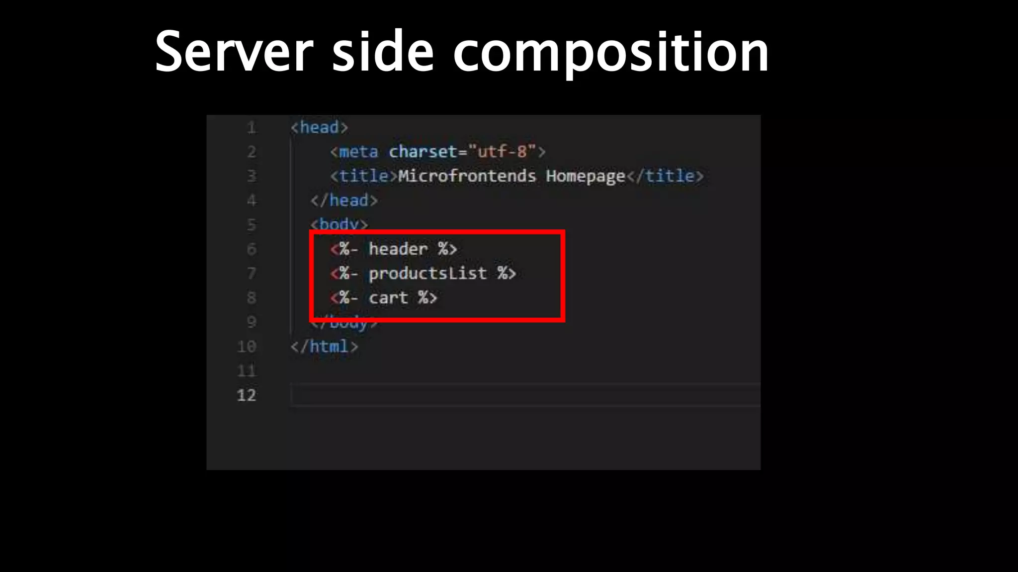 Server side composition
 