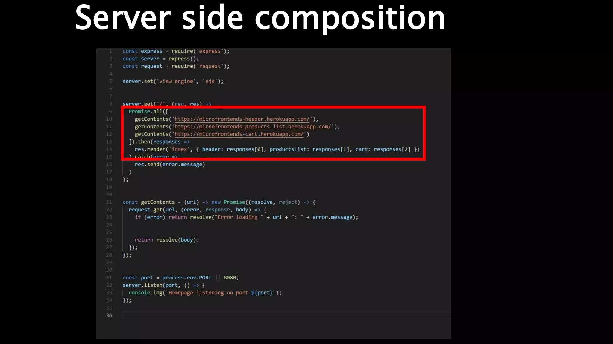 Server side composition
 