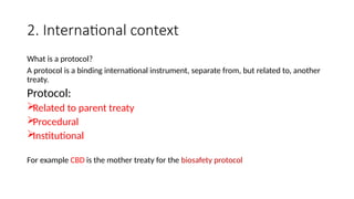 Implementation and Regulatory Framework of Cartagena Biosafety Protocol ...