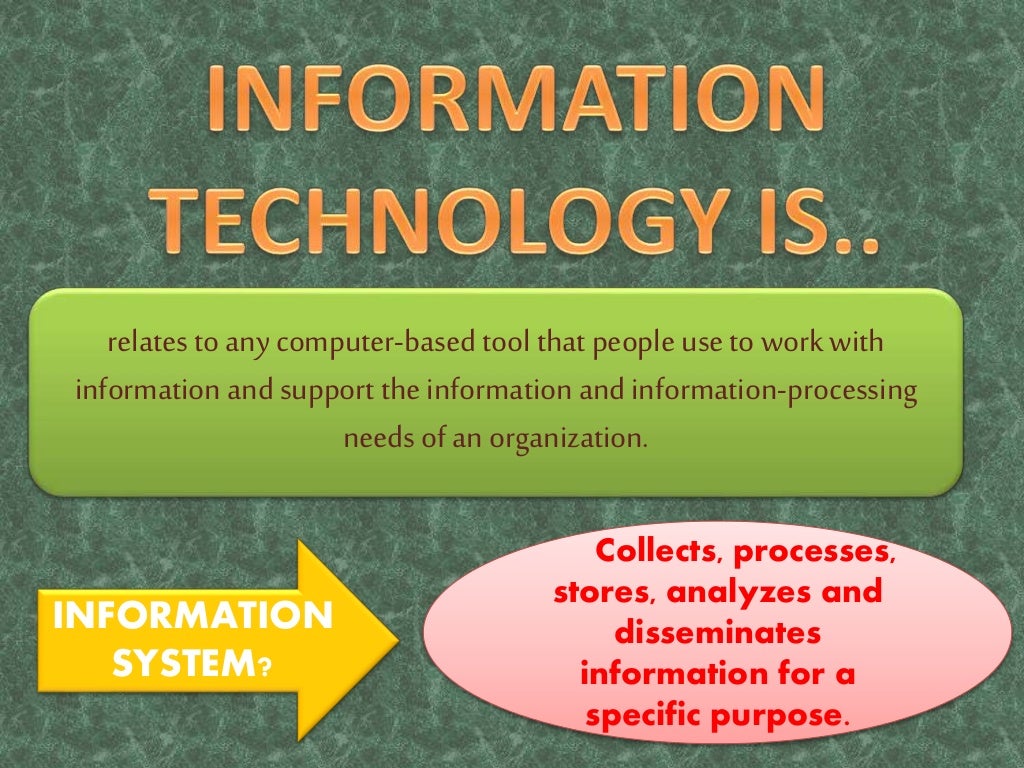 THE IMPORTANCE OF INFORMATION TECHNOLOGY IN OUR LIFE