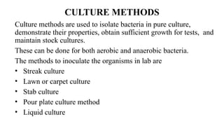 A PRESENTATION ON CULTURE MEDIA AND CULTURE METHOD | PPTX