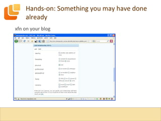 Hands-on: Something you may have done already xfn on your blog 