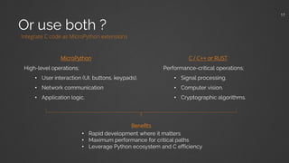 MicroPython presentation - PyConFr Lyon 2025 - Amine Bendahmane | PDF