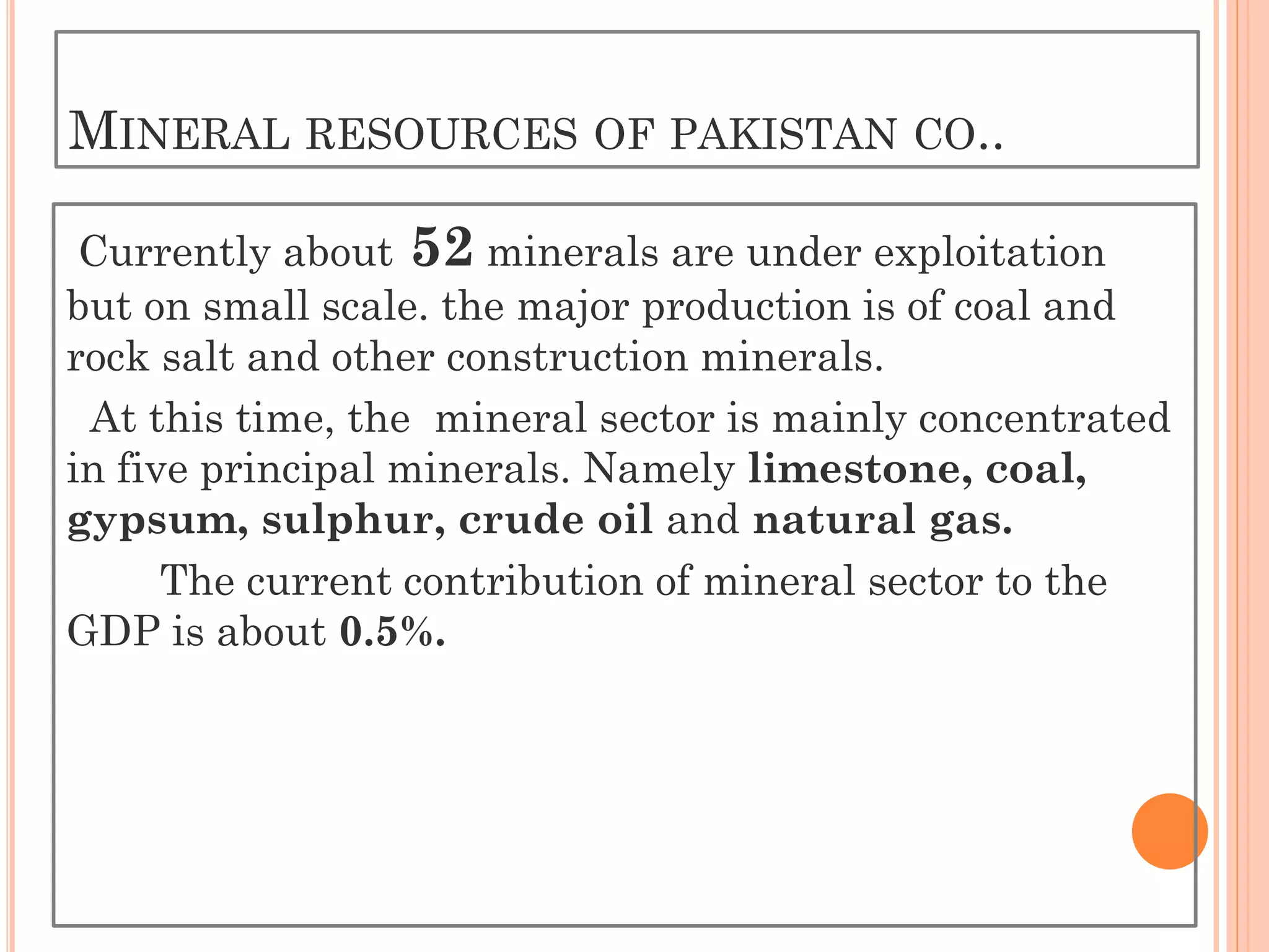 mineral resources of pakistan | PPTX