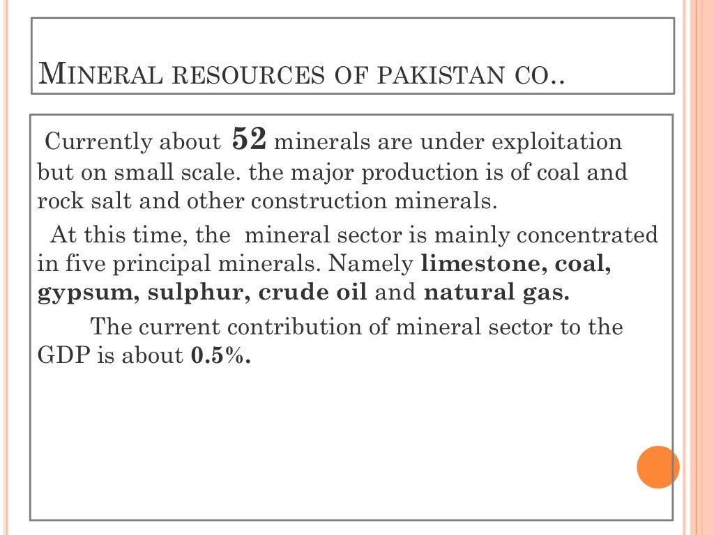 mineral resources of pakistan