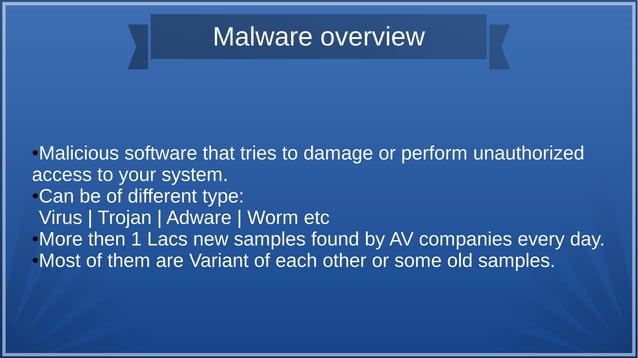 Malware Dectection Using Machine learning | PPT