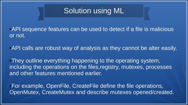 Malware Dectection Using Machine learning | PPT
