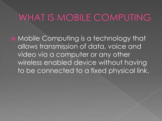 Presentation mobile computing | PPTX